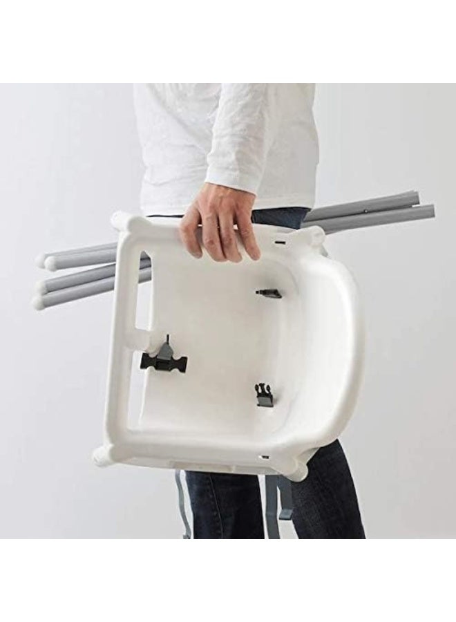 Multifunctional Portable Adjustable Feeding High Chair With Safety Belt And Dining Tray Age: 6 Months - 5 Years Color: White - Image 4